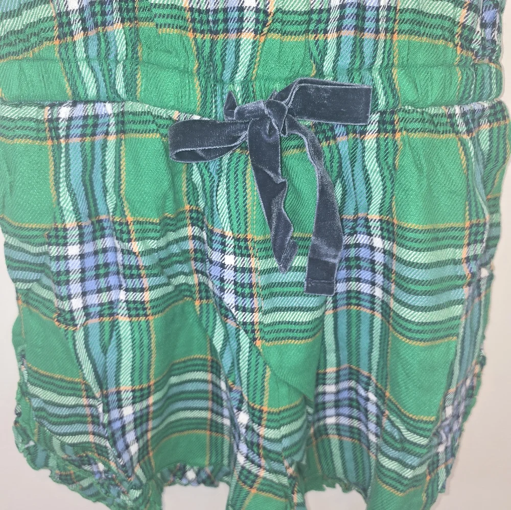 Aerie Sleepwear Romper in Green Plaid Small, Nwt. Perfect For The Holiday! - Picture 3 of 6